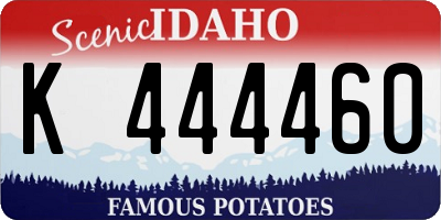ID license plate K444460