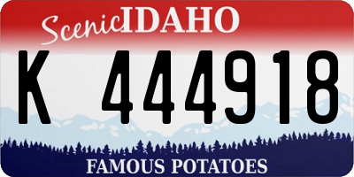 ID license plate K444918