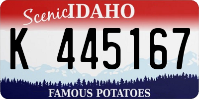 ID license plate K445167