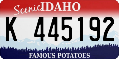 ID license plate K445192