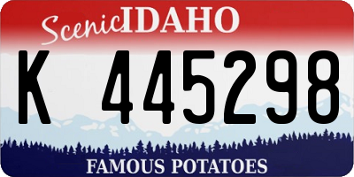 ID license plate K445298