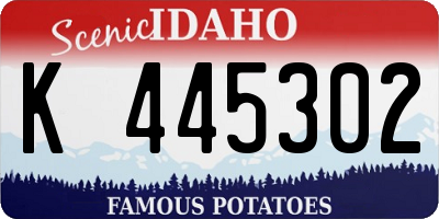 ID license plate K445302