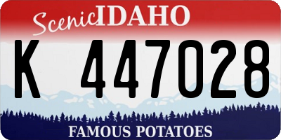 ID license plate K447028