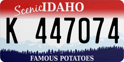 ID license plate K447074
