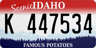 ID license plate K447534