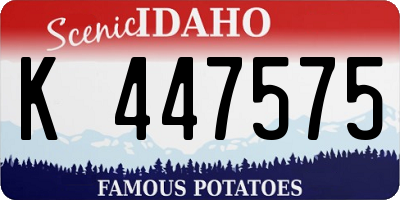ID license plate K447575