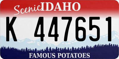 ID license plate K447651