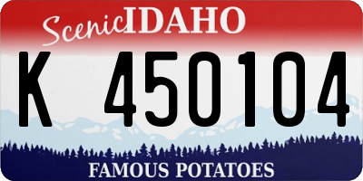 ID license plate K450104