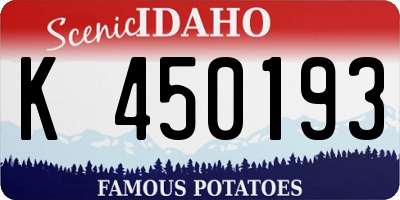 ID license plate K450193