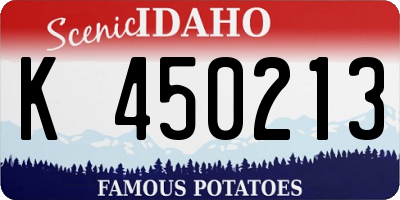 ID license plate K450213