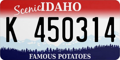 ID license plate K450314