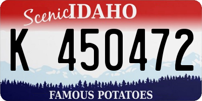 ID license plate K450472