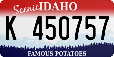 ID license plate K450757