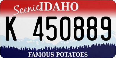 ID license plate K450889