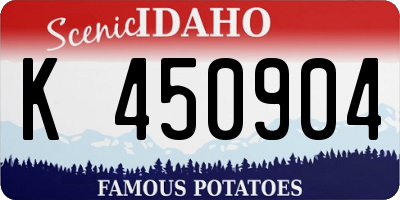 ID license plate K450904
