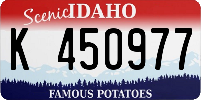 ID license plate K450977