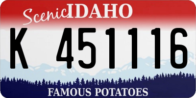 ID license plate K451116