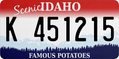 ID license plate K451215