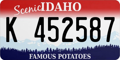 ID license plate K452587