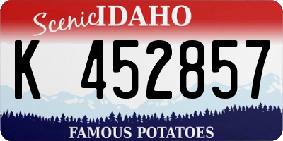 ID license plate K452857