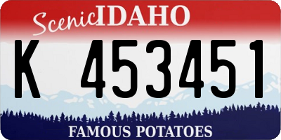 ID license plate K453451