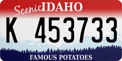 ID license plate K453733