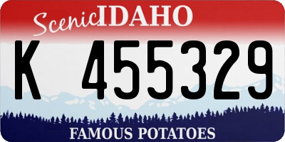 ID license plate K455329