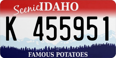 ID license plate K455951