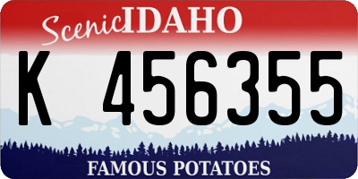 ID license plate K456355