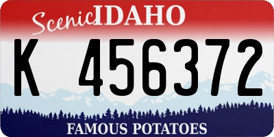 ID license plate K456372