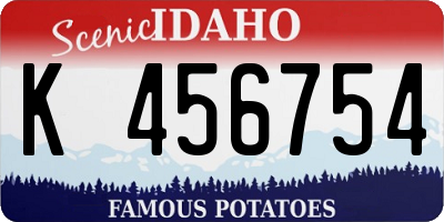 ID license plate K456754
