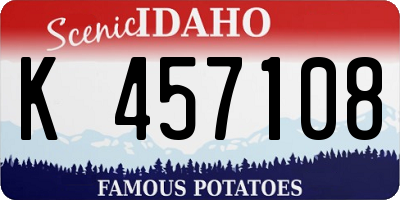 ID license plate K457108