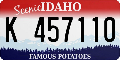 ID license plate K457110
