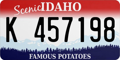 ID license plate K457198
