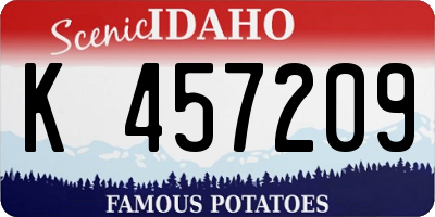 ID license plate K457209