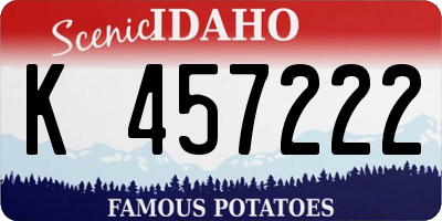 ID license plate K457222