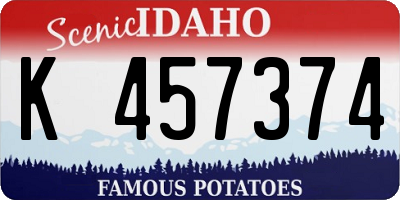 ID license plate K457374