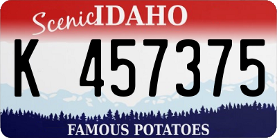 ID license plate K457375
