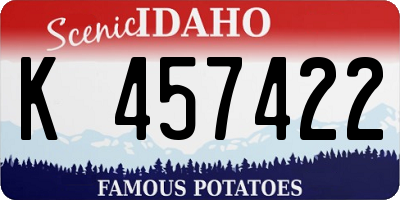 ID license plate K457422