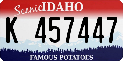 ID license plate K457447