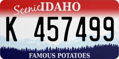 ID license plate K457499