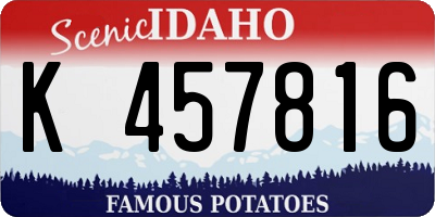 ID license plate K457816