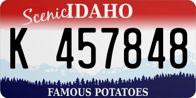 ID license plate K457848
