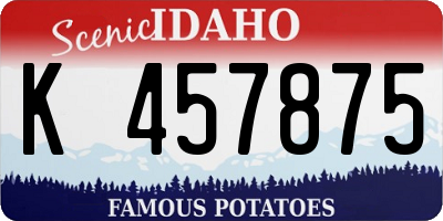 ID license plate K457875