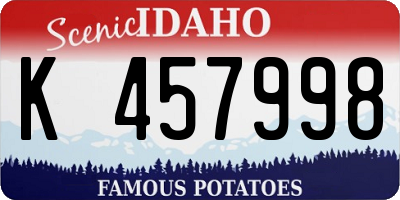 ID license plate K457998