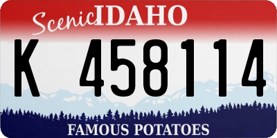 ID license plate K458114