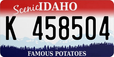 ID license plate K458504