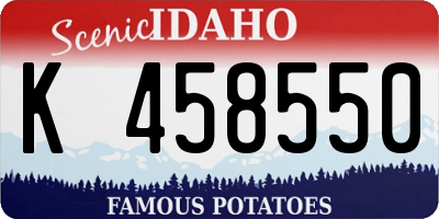 ID license plate K458550