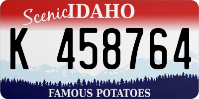ID license plate K458764