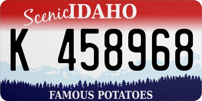 ID license plate K458968